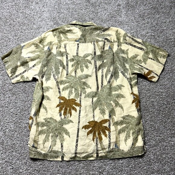 TOMMY BAHAMA Mens XL 100% Linen Short Sleeve Button Down Shirt - Picture 2 of 7